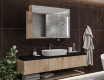 Wall-mounted bathroom cabinet with LED mirror L02 Emily 100 x 72 cm in San Marino color #11