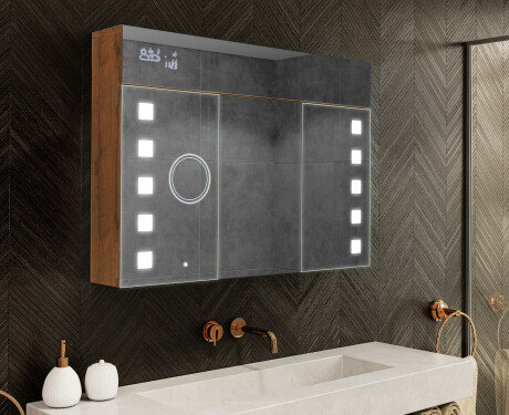 LED Illuminated Mirror Cabinet - L03 Emily 100 x 72cm