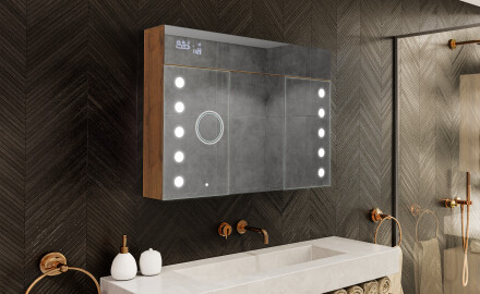 LED Illuminated Mirror Cabinet - L06 Emily 100 x 72cm