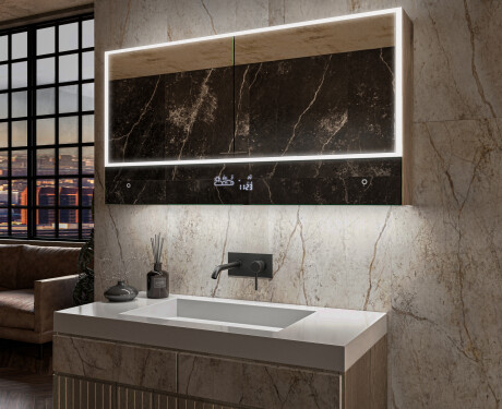 LED Bathroom Cabinet Lily - 2-door 100 x 72,5cm