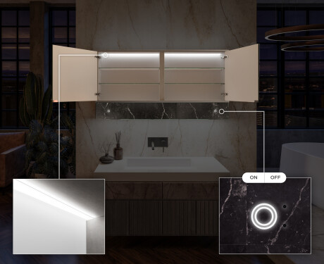 LED Bathroom Cabinet Lily - 2-door 100 x 72,5cm #5