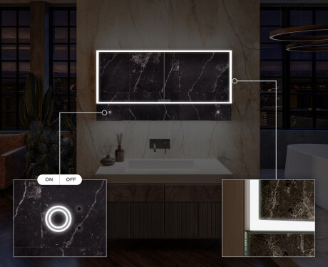 LED Bathroom Cabinet Lily - 2-door 100 x 72,5cm #6