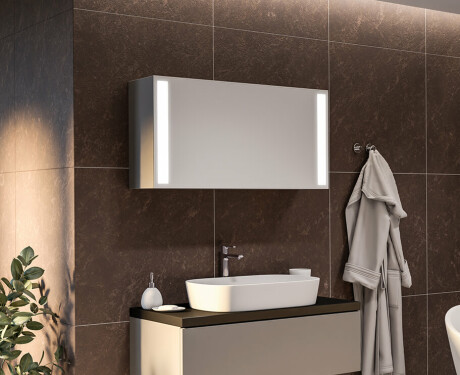 LED Illuminated Mirror Cabinet Sofia 100 x 50cm #1