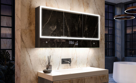 LED Bathroom Cabinet Lily - 3-door 100 x 72,5cm