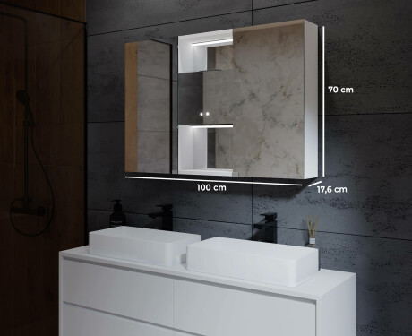 Bathroom LED Cabinet - Lisa 100 x 70cm #2