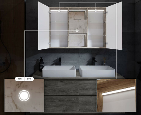Bathroom LED Cabinet - Lisa 100 x 70cm #5