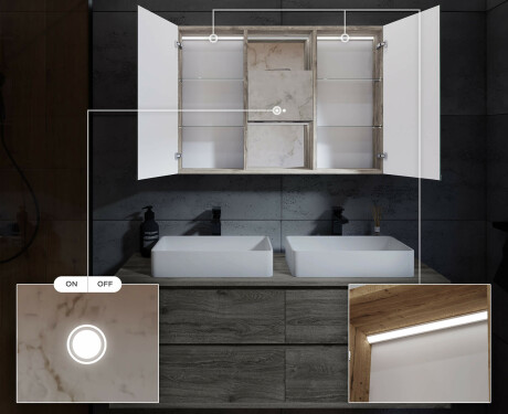 Bathroom LED Cabinet - Lisa 100 x 70cm #5
