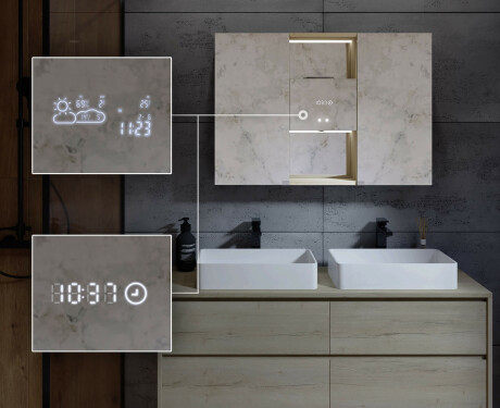 Bathroom LED Cabinet - Lisa 100 x 70cm #7