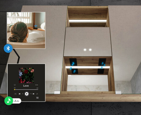 Bathroom LED Cabinet - Lisa 100 x 70cm #8