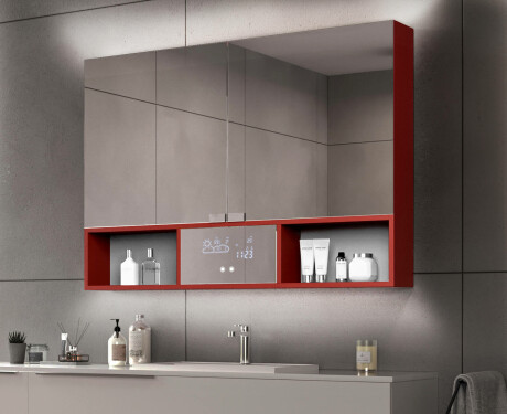LED Bathroom Cabinet Emma - 2-door 100 x 72cm