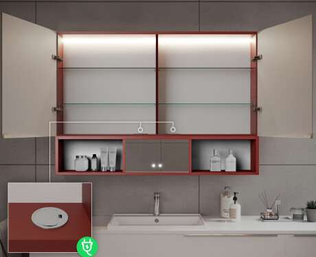 LED Bathroom Cabinet Emma - 2-door 100 x 72cm #10
