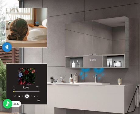 LED Bathroom Cabinet Emma - 2-door 100 x 72cm #11