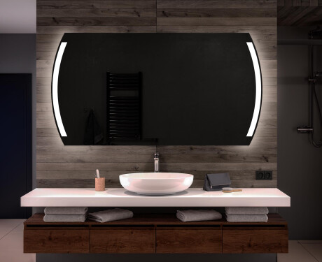 Designer Backlit LED Bathroom Mirror L68 #1