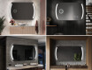 Designer Backlit LED Bathroom Mirror L68 #9
