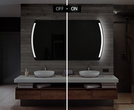 Designer Backlit LED Bathroom Mirror L68 #4