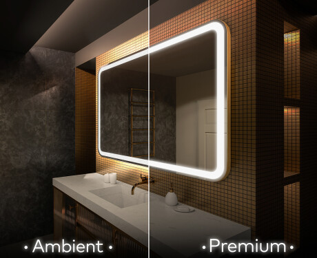 Designer Backlit LED Bathroom Mirror L141 #1