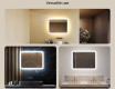 Rounded bathroom mirror with LED lighting, dual color, touch switch, heating mat #2