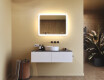 Rounded bathroom mirror with LED lighting, dual color, touch switch, heating mat #9