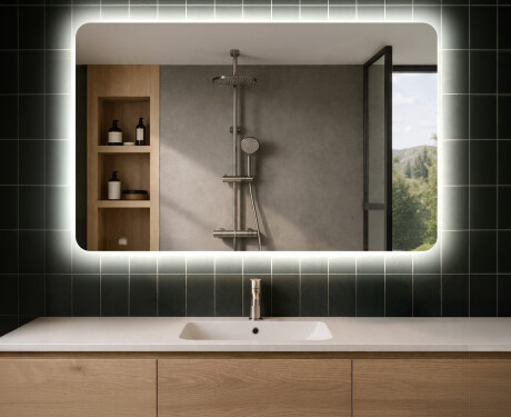 Designer Backlit LED Bathroom Mirror L142