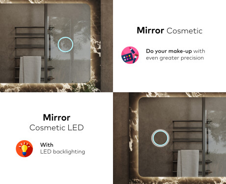 Designer Backlit LED Bathroom Mirror L142 #8