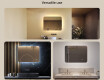 Rounded bathroom mirror with LED lighting, dual color, touch switch, heating mat #2