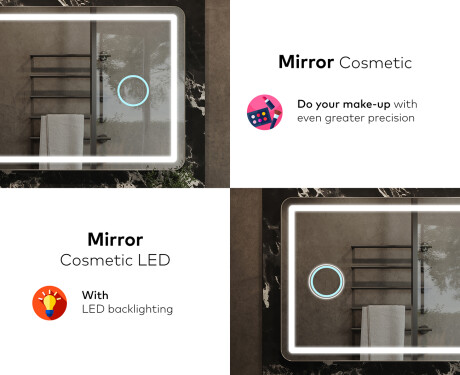Designer Backlit LED Bathroom Mirror L143 #8