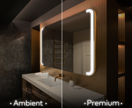 Designer Backlit LED Bathroom Mirror L144 #1